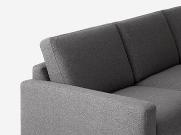 Grade 30 Panama Anthracite with Black Ash Legs - Right Hand Facing Chaise