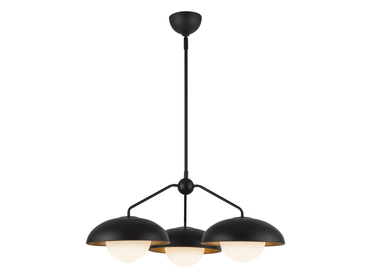 Rubio Chandelier – Matte Black/Opal Matte Glass – view 2