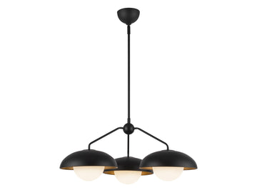 Rubio Chandelier – Matte Black/Opal Matte Glass – view 2