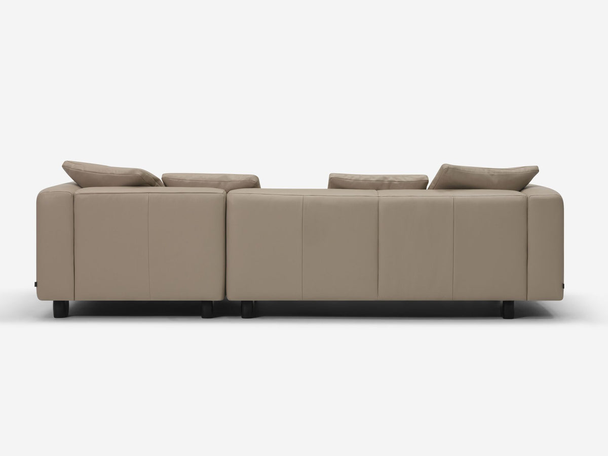 Donna Grey with Black Stadium Legs - Right Hand Facing Chaise