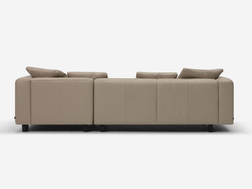 Donna Grey with Black Stadium Legs - Right Hand Facing Chaise