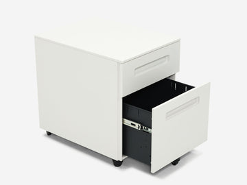 Novah Mobile Pedestal with Optional Cushion – White – view 9