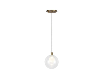 Bolla Pendant – Brushed Gold/Clear Glass
