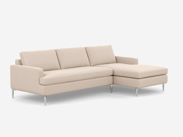 Grade 30 Panama Natural avec pattes aluminium - méridienne droitière