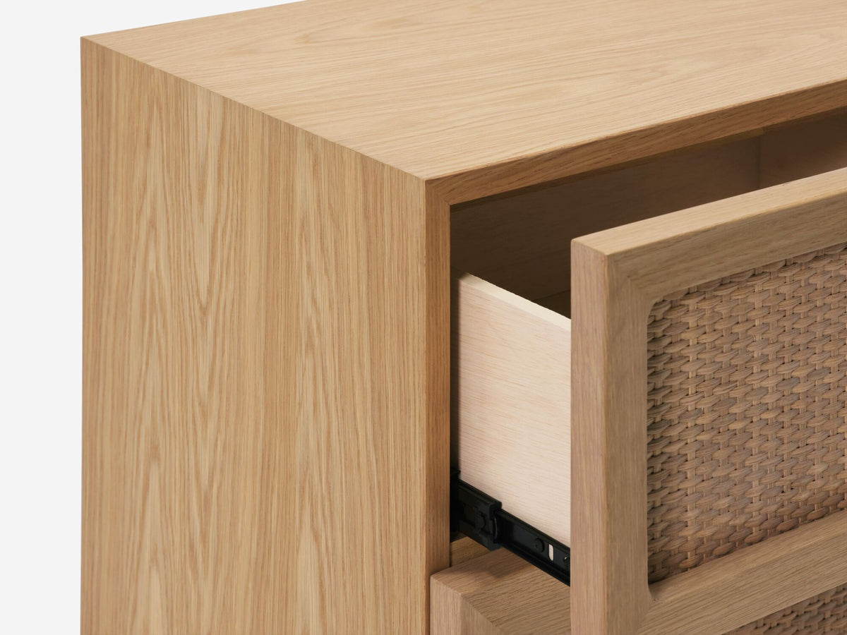 Stadium Double Drawer Nightstand – Oak – view 6
