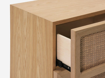 Stadium Double Drawer Nightstand – Oak – view 6