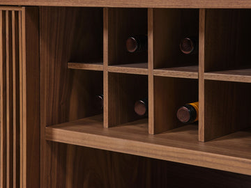 Walnut with Optional Wine Rack