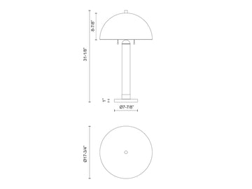 Margaux Table Lamp – Brushed Gold – view 2