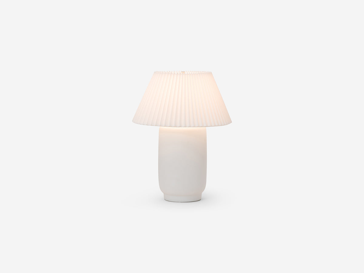 Pleated Table Lamp – White – view 2