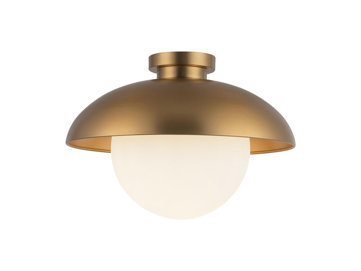 Rubio Flush Mount Light – 16" / Aged Gold/Opal Matte Glass – view 2