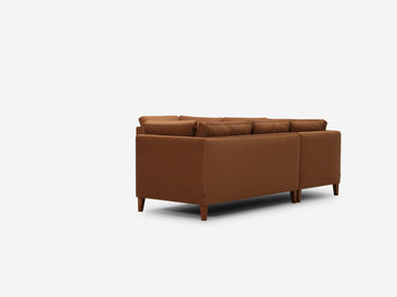 Burleson Toffee with Java Legs - Right Hand Facing Loveseat