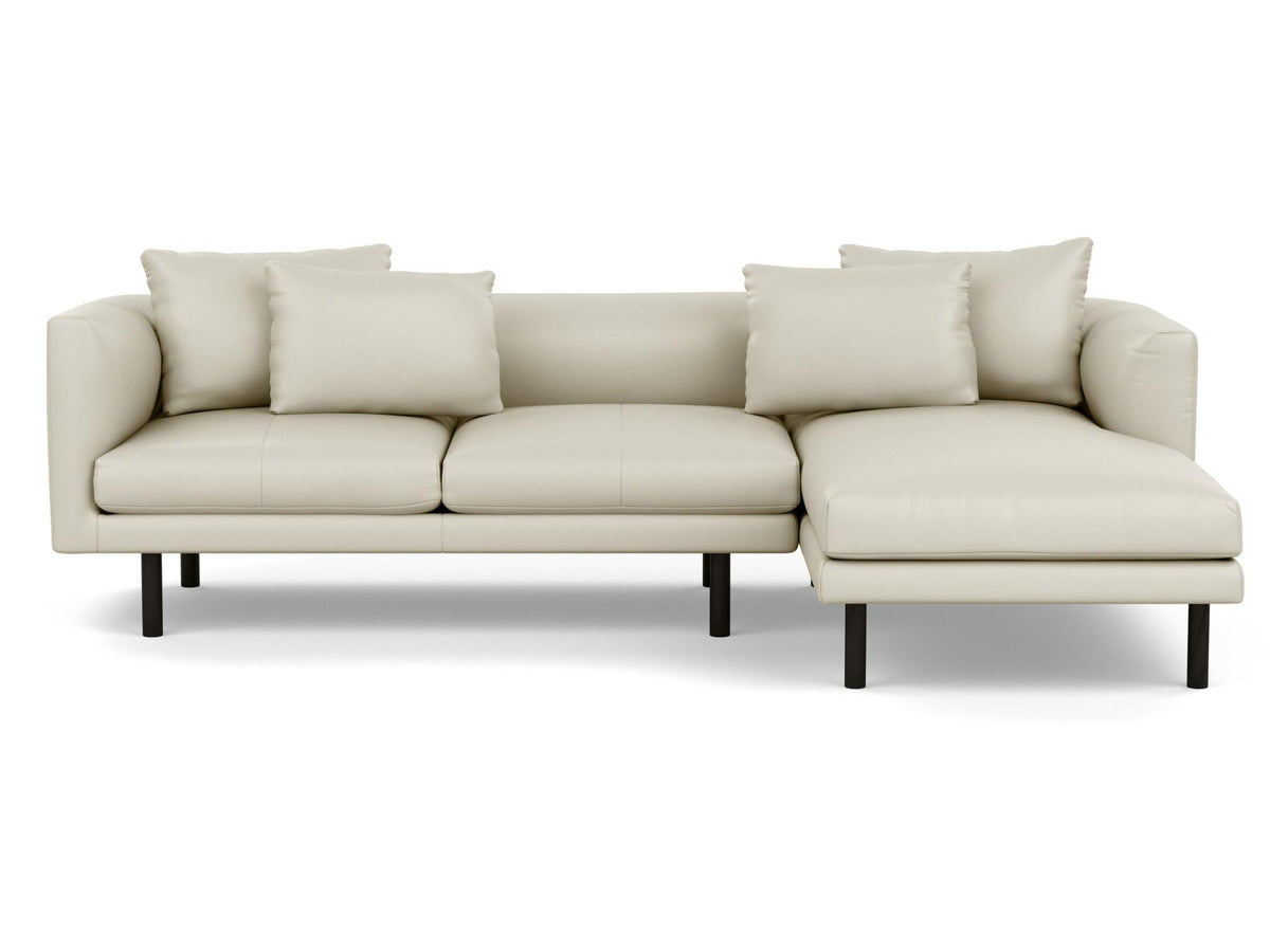 Venice Steel with Black Ash Legs - Right Hand Facing Chaise