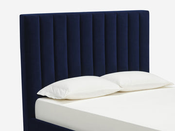 Arezzo Navy - High - Channel Square Headboard