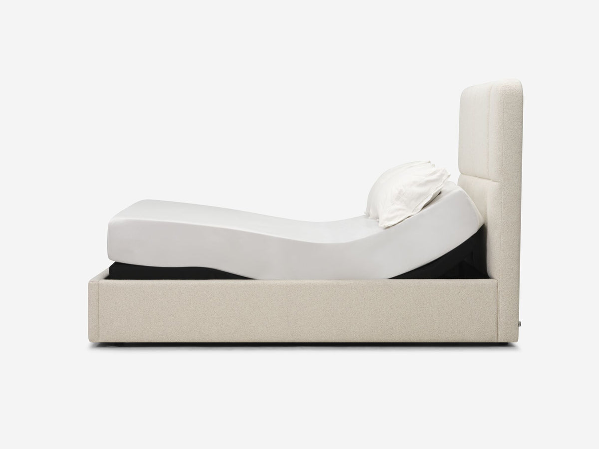 Veneto Sand - Queen - High - Grid - Round Headboard