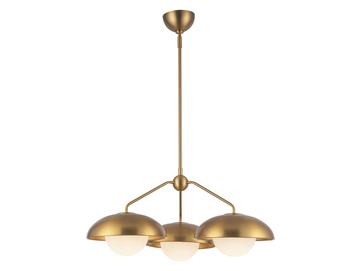 Rubio Chandelier – Aged Gold/Opal Matte Glass – view 2