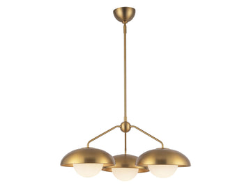 Rubio Chandelier – Aged Gold/Opal Matte Glass – view 2