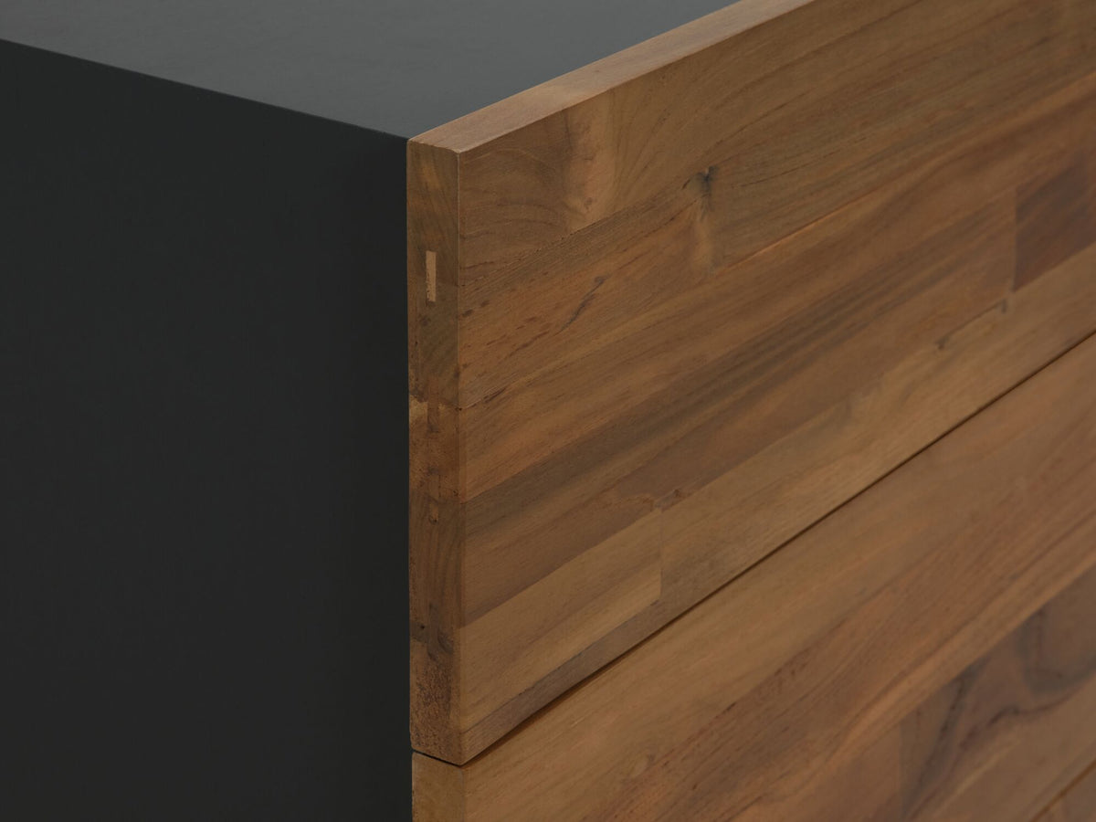 Reclaimed Teak Single Dresser – Charcoal – view 6