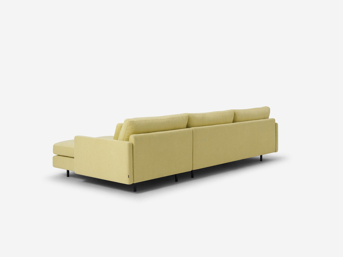 Maria Lemon - Deep Seat Depth - 39" Seat Width - Narrow Arms - Metal Tube Legs