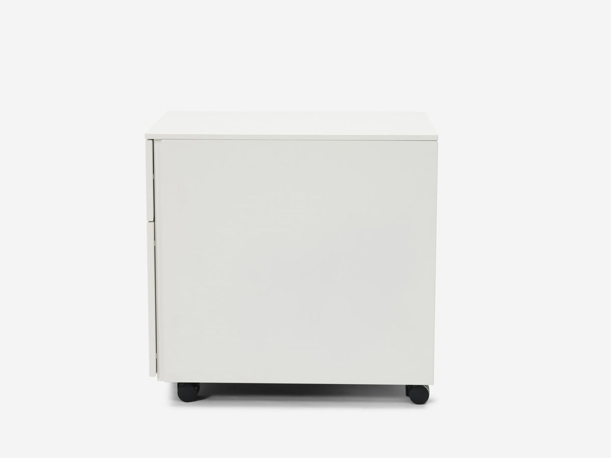 Novah Mobile Pedestal with Optional Cushion – White – view 3