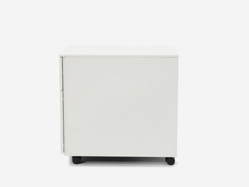 Novah Mobile Pedestal with Optional Cushion – White – view 3
