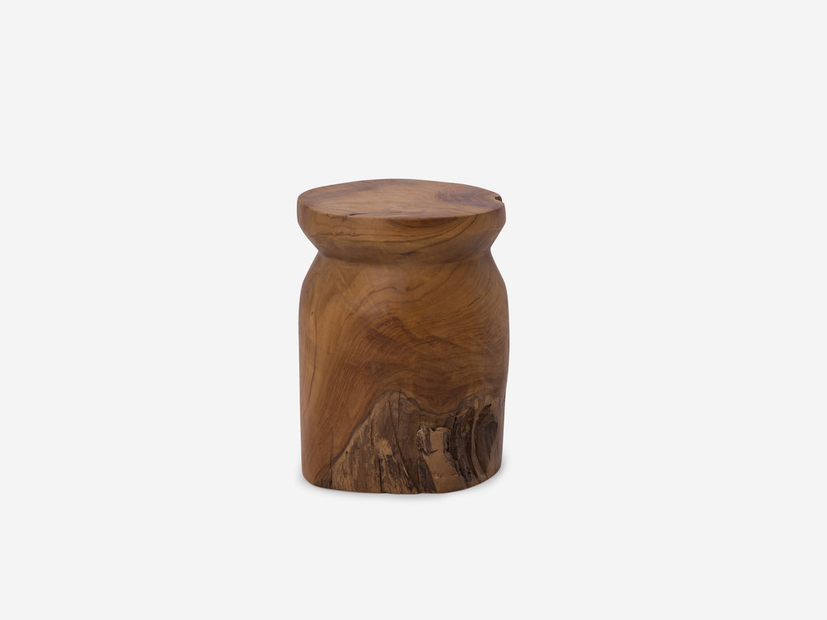 Solid Teak Stool - Round – Reclaimed Teak – view 8