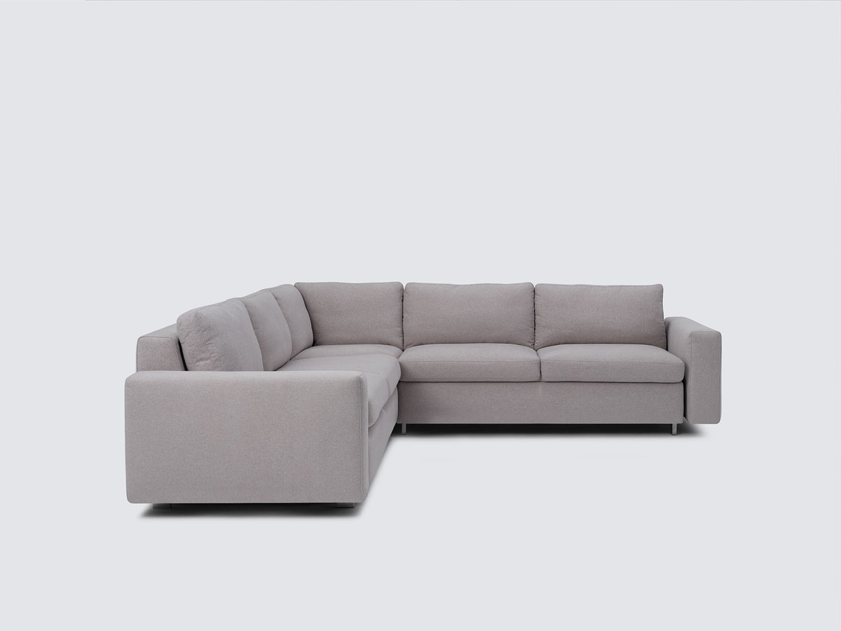 Ava Cloud with Stainless Steel Legs - Standard Arms - Right Hand Facing Storage Loveseat