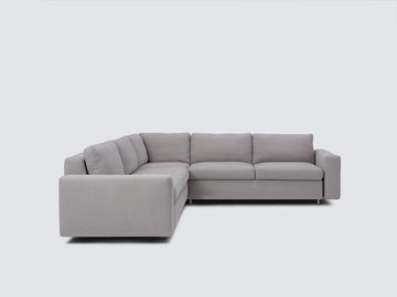Ava Cloud with Stainless Steel Legs - Standard Arms - Right Hand Facing Storage Loveseat