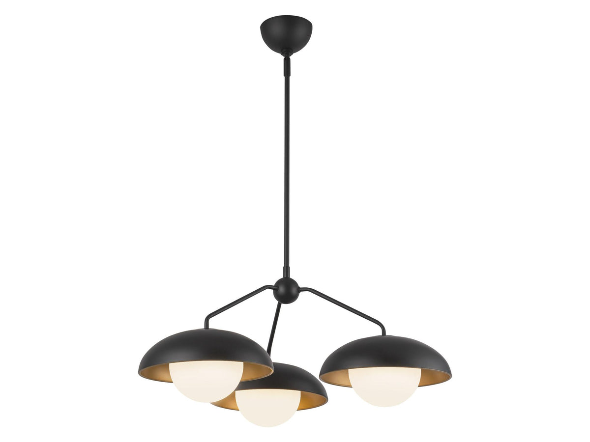 Rubio Chandelier – Matte Black/Opal Matte Glass – view 3