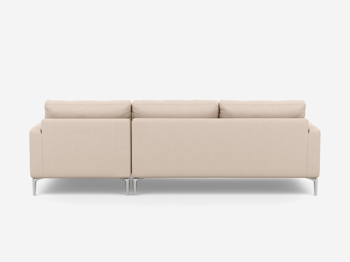 Grade 30 Panama Natural avec pattes aluminium - méridienne droitière