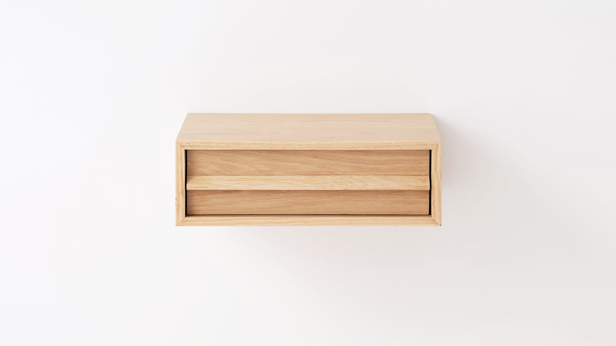 Marcel Single Drawer Floating Nightstand – Oak
