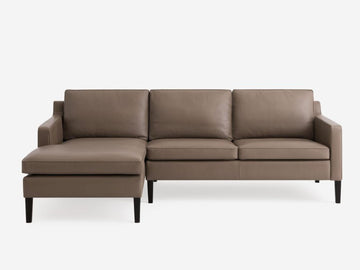 Suave Chrome with Onyx Legs - Left Hand Facing Chaise
