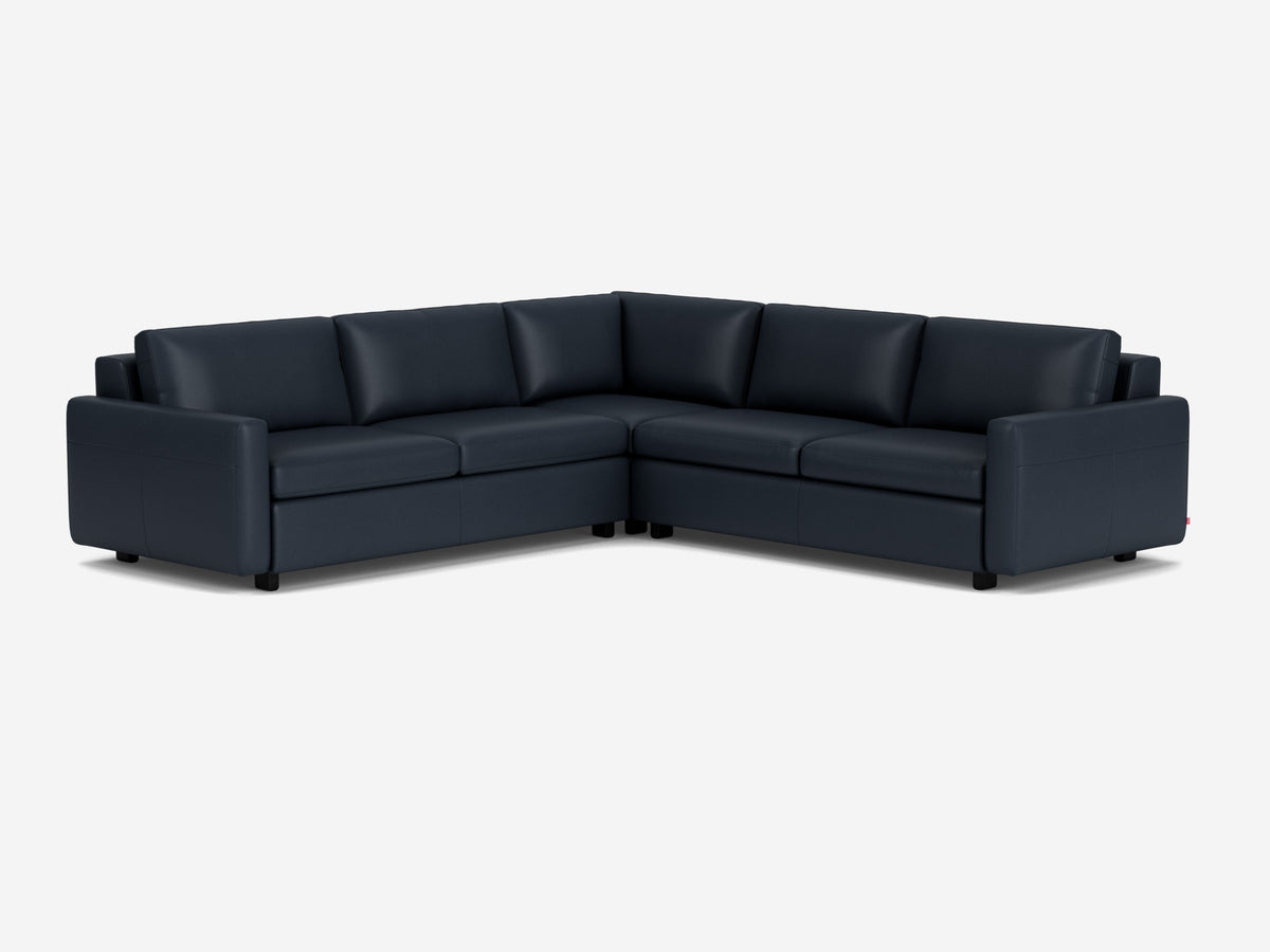 Evoque Atlantic with Black Ash Legs - Narrow Arms - Right Hand Facing Storage Loveseat