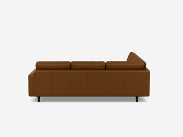 Grade 400 Durango Rio with Black Ash Legs - No headrests - Right Hand Facing Extended Backless Chaise