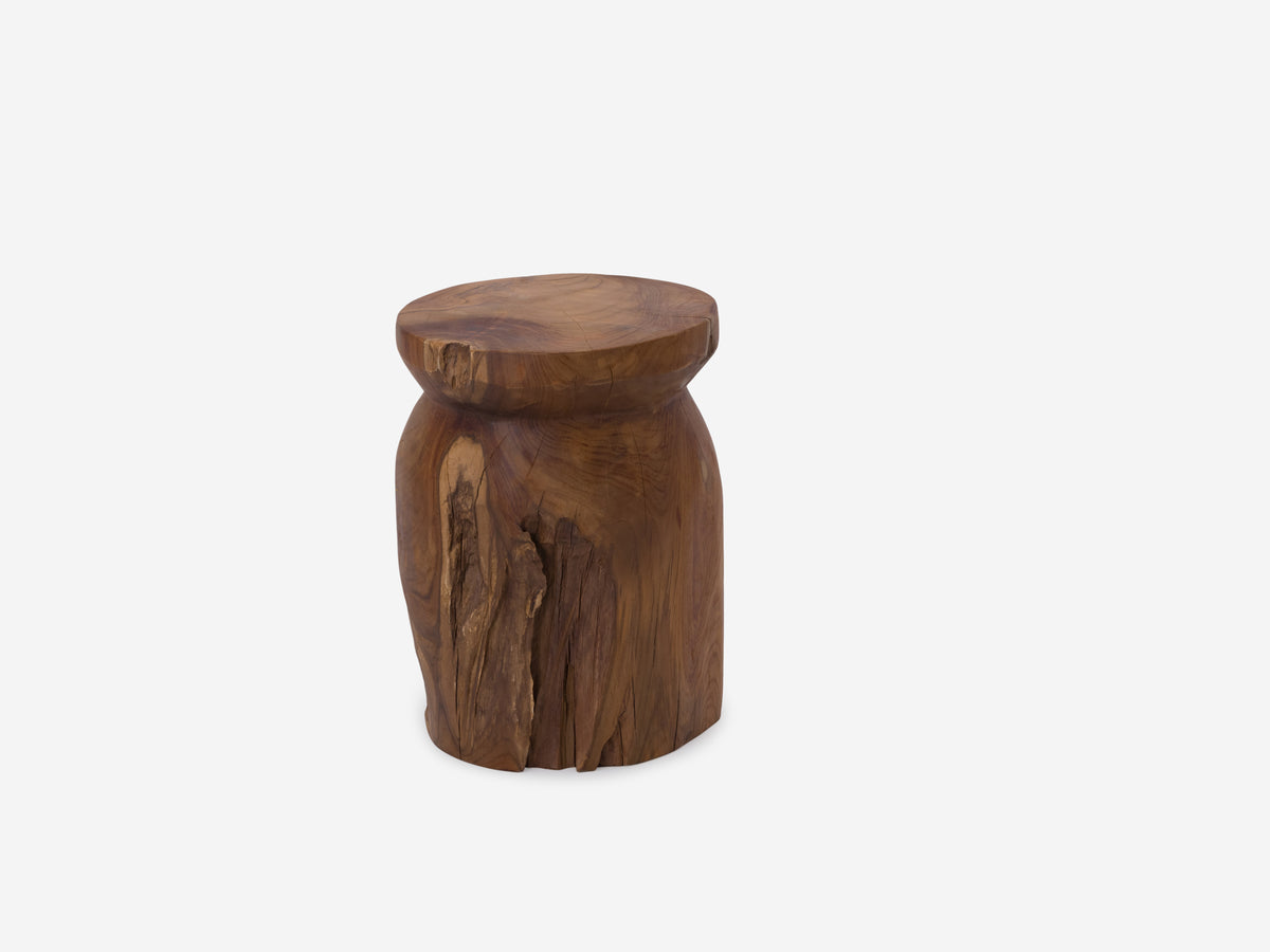 Solid Teak Stool - Round – Reclaimed Teak – view 5
