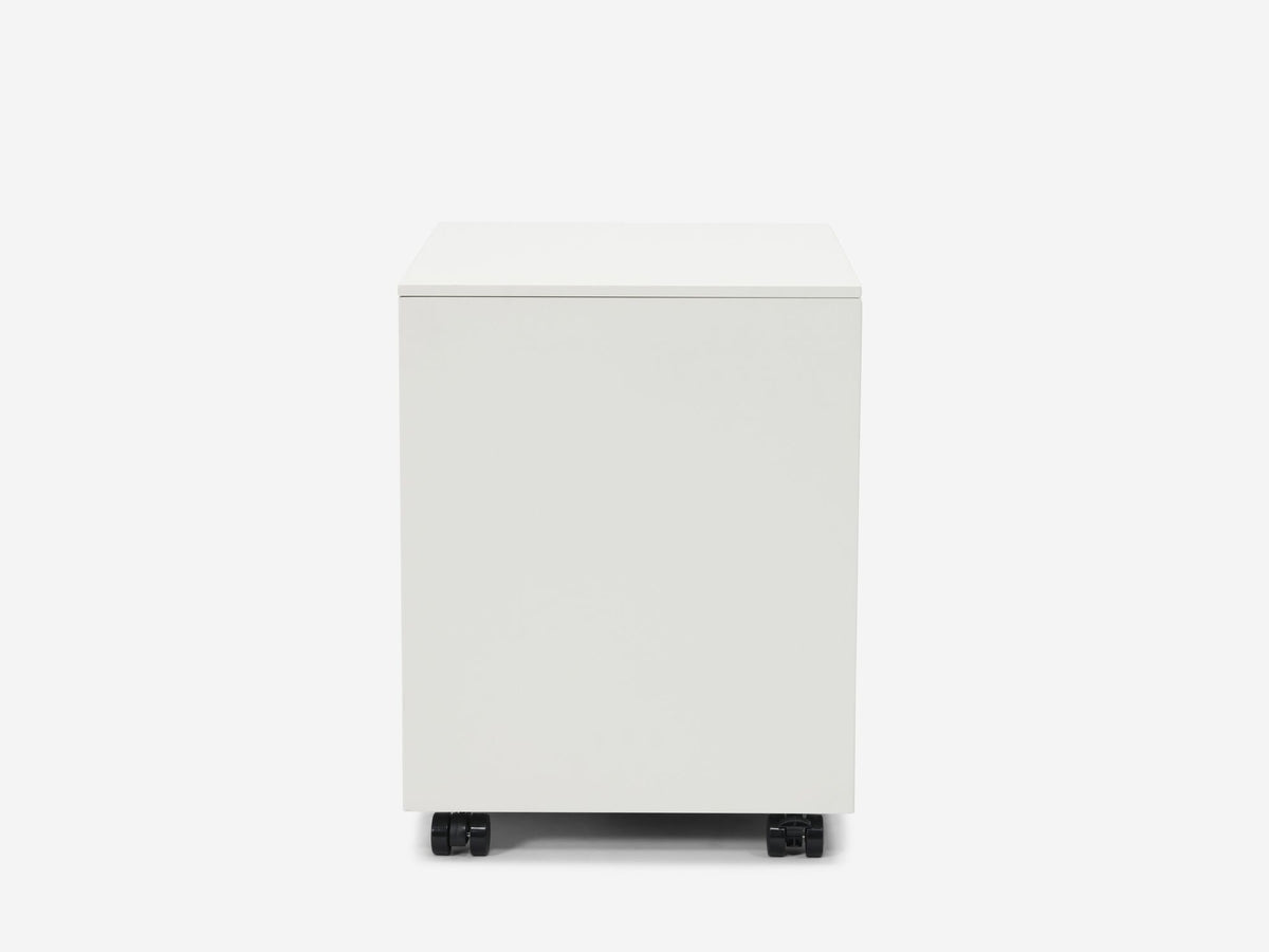Novah Mobile Pedestal with Optional Cushion – White – view 4