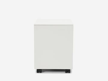 Novah Mobile Pedestal with Optional Cushion – White – view 4