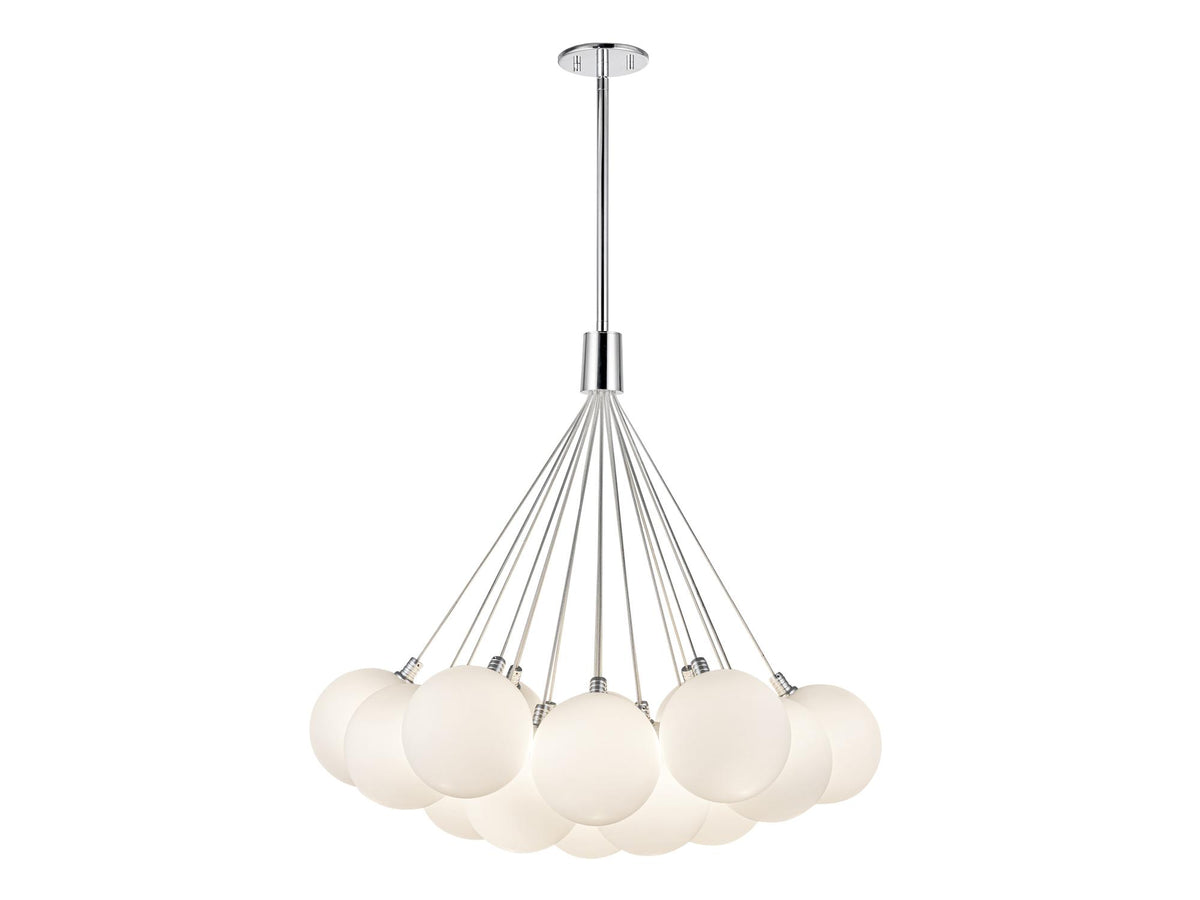 Bolla Chandelier – 28" / Opal Glass