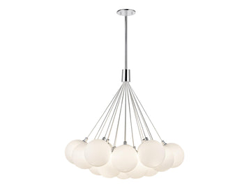 Bolla Chandelier – 28" / Opal Glass
