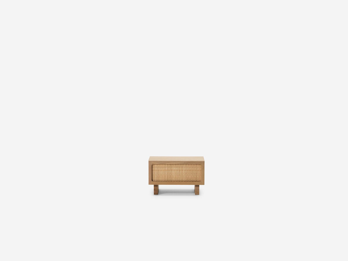 Stadium Single Drawer Nightstand – Oak
