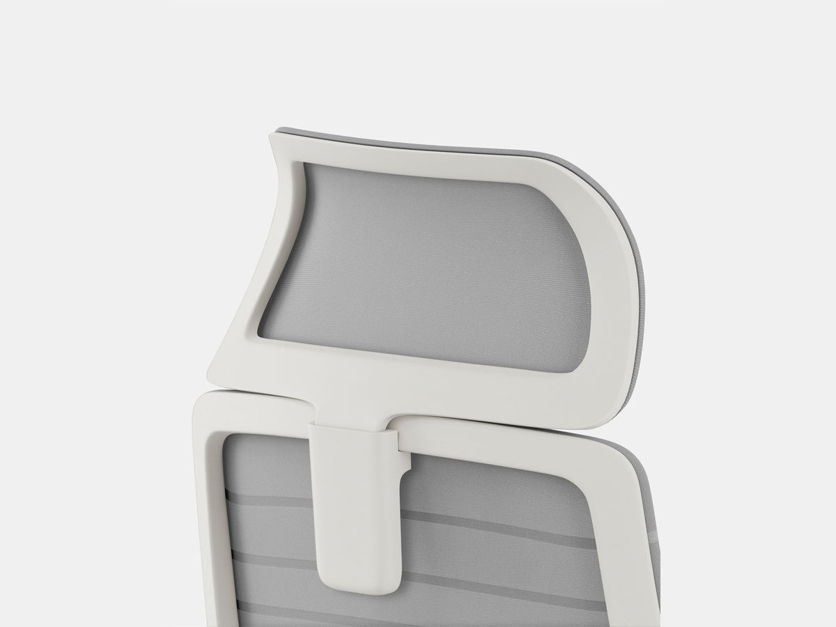 Ergonomic Headrest – Pebble (White)