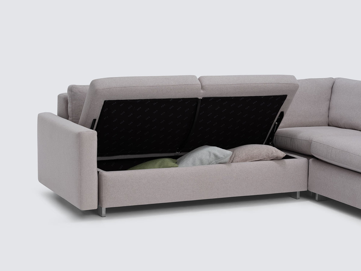 Ava Cloud with Stainless Steel Legs - Narrow Arms - Left Hand Facing Loveseat