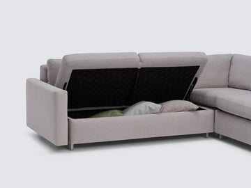 Ava Cloud with Stainless Steel Legs - Narrow Arms - Left Hand Facing Loveseat