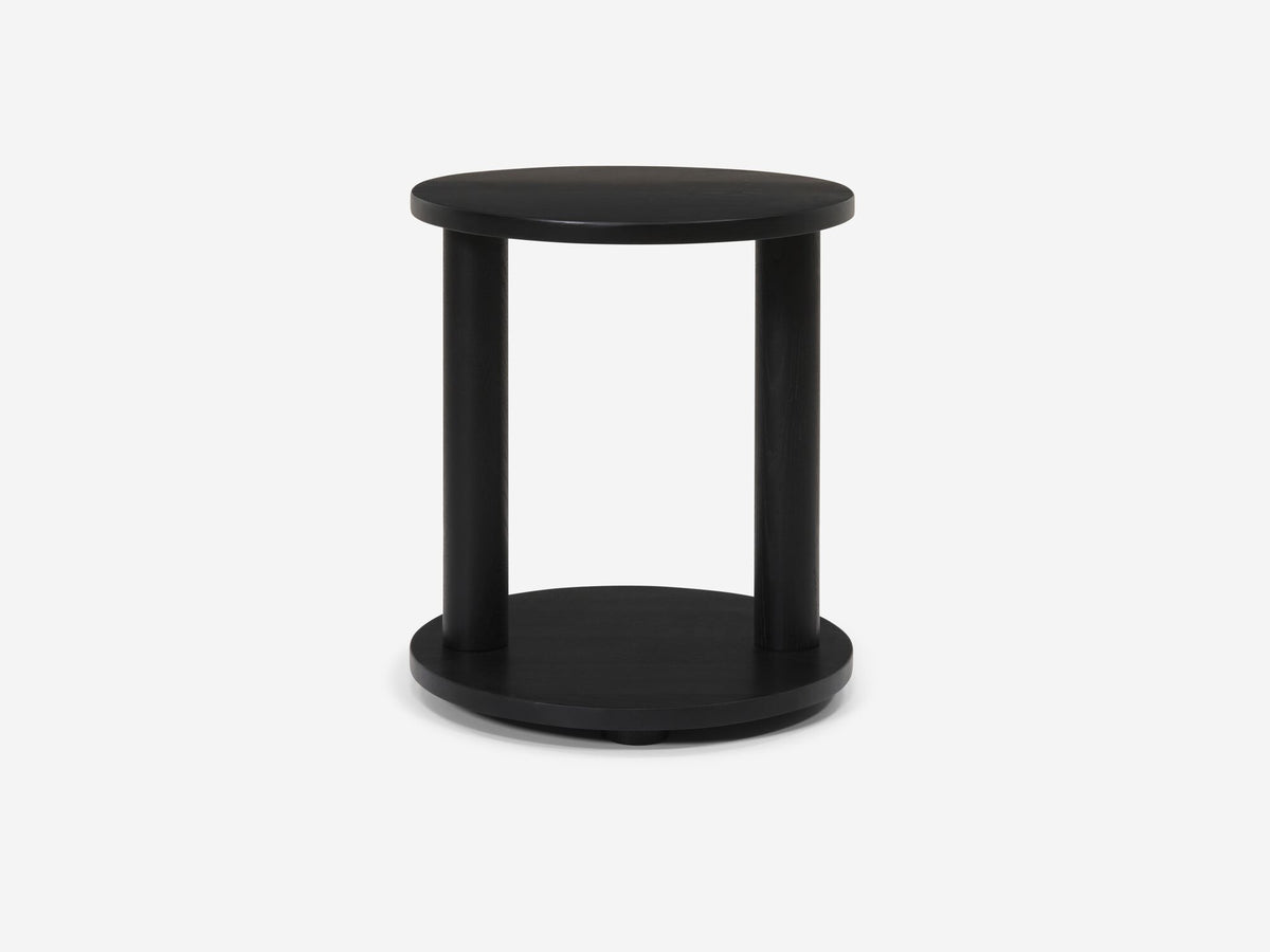 Dizzy End Table – Round / Black