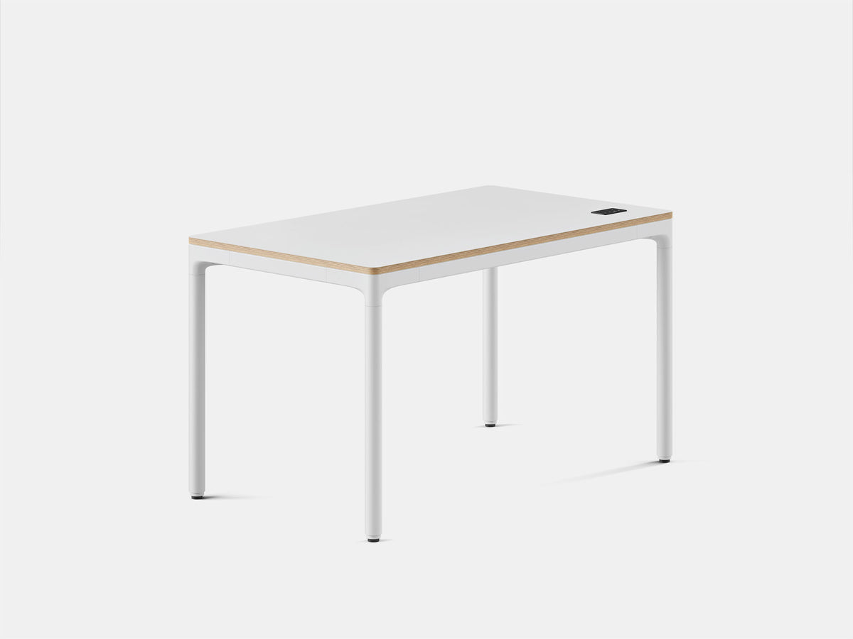 Four Leg Standing Desk – 48" x 27" / White / White