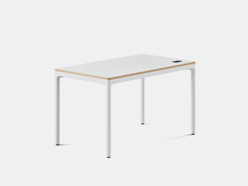 Four Leg Standing Desk – 48" x 27" / White / White
