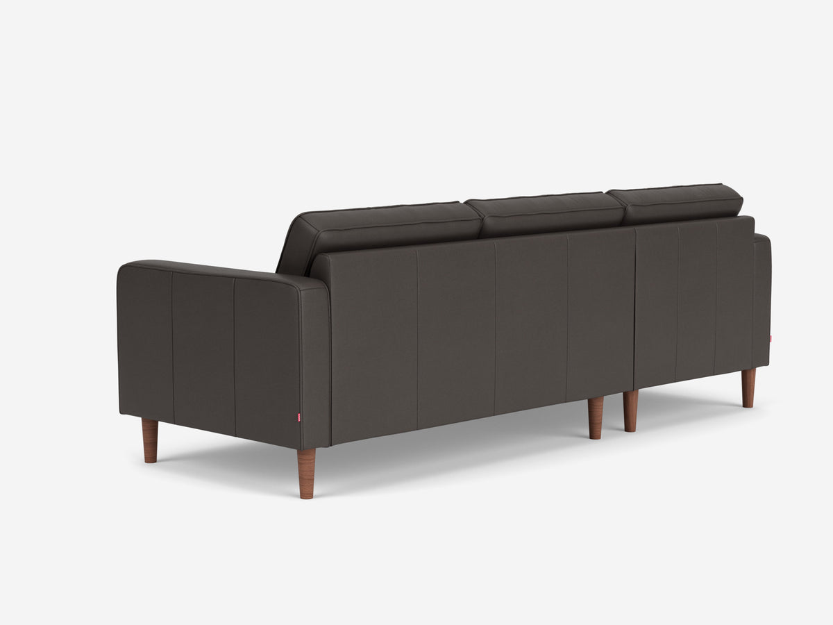 Evoque Ardesia with walnut Legs - Left Hand Facing Chaise - Regular Arm Height