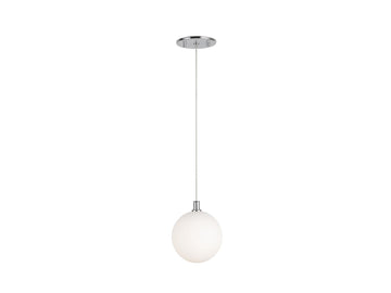 Bolla Pendant – Chrome/Opal Glass