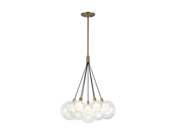 Bolla Chandelier – 17" / Brushed Gold