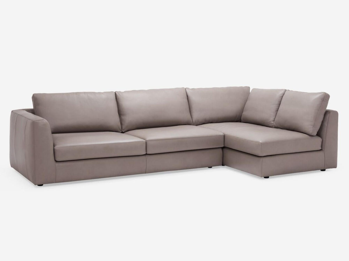 Suave Chrome - Right Hand Facing Full-Arm Chaise - 1.5" Legs