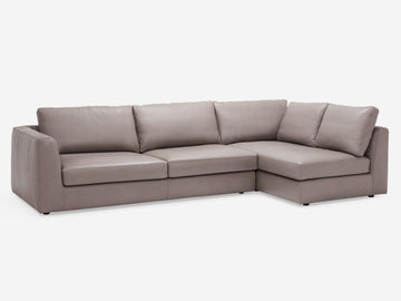 Suave Chrome - Right Hand Facing Full-Arm Chaise - 1.5" Legs
